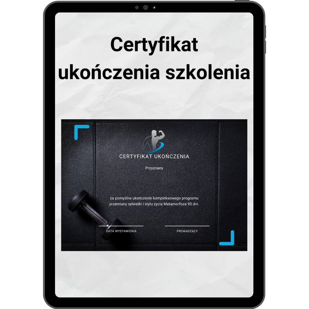 Bonus 11 – certyfikat ukończenia programu